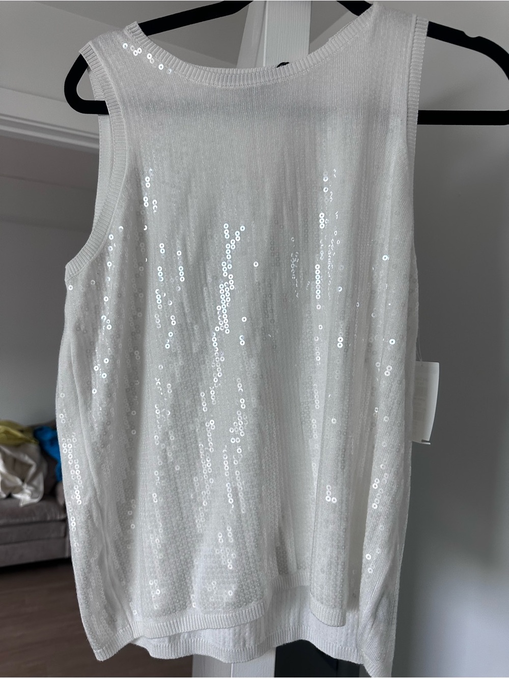 Sanctuary White Sequin Tank Top - Picture 4 of 4